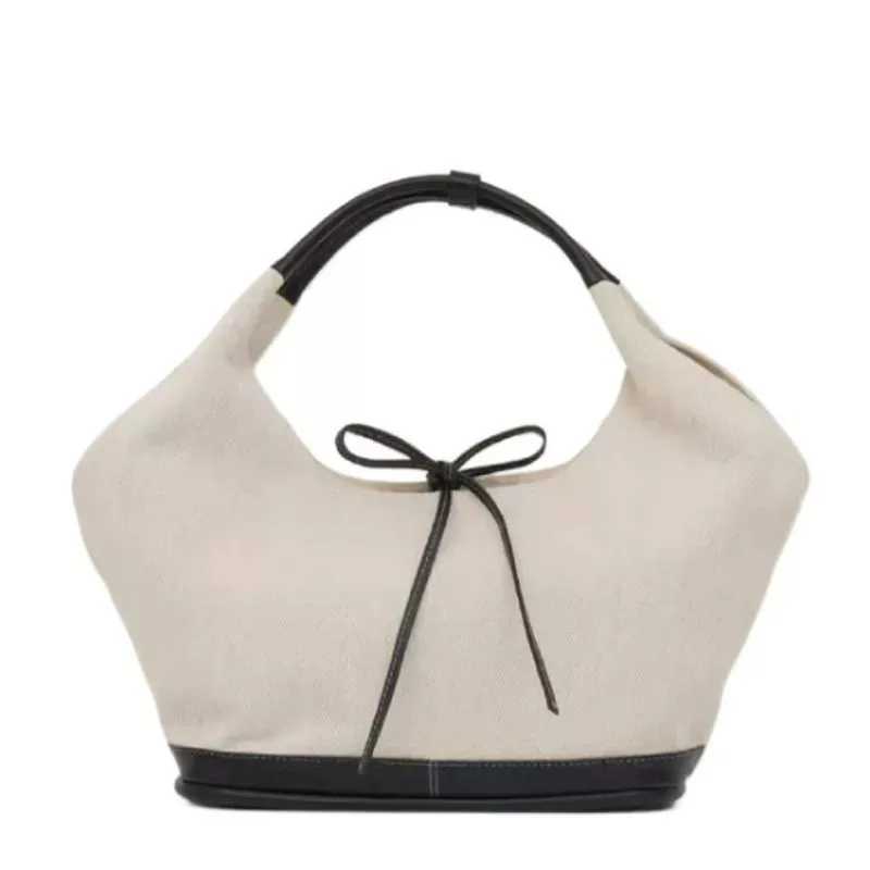 Lady Axillary Bag New Womens Bag FAshion Shoulder Bags High Capacity Leisure Versatile Tote Bags Beige Canvas Bags M250520