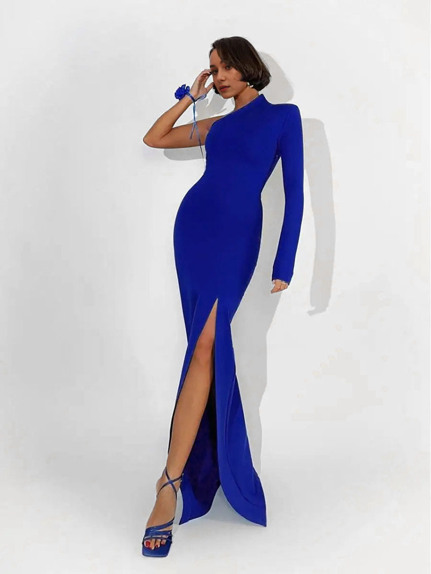 Sexy off-shoulder dress Russian hot selling knitted dress