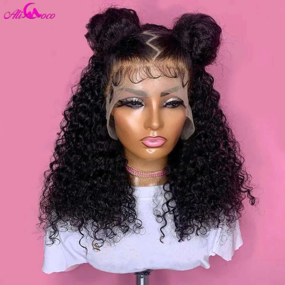 180 Density Short Bob Front Human Hair Wigs For Women Pre Plucked Brazilian Curly 13x4 Lace Frontal Wig