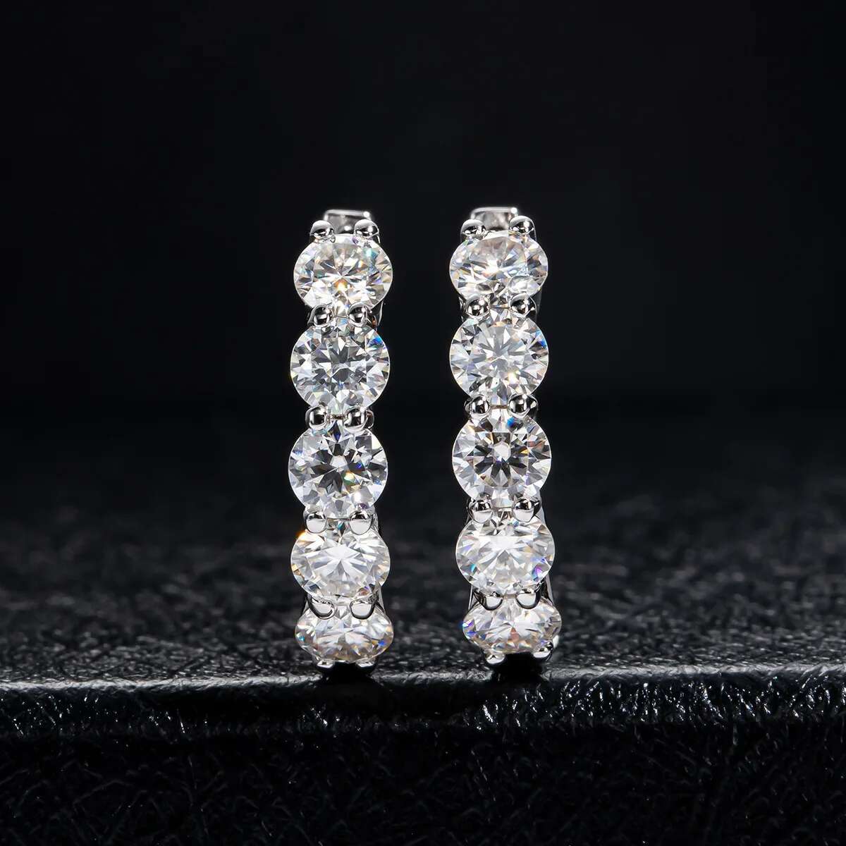 COSFIX Earrings 2022 Trend New Moissanite Dangle Huggie Earring 100% 925 Sterling Silver Hoops Woman Original Jewelry for Girls