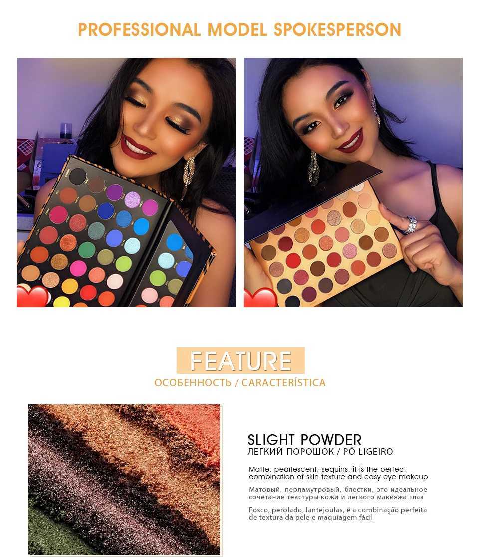 IMAGIC 35 color eyeshadow palette waterproof matte glitter eye shadow primer luminous eyeshadow ladies gift Qual Codigo RastreioXJ250520