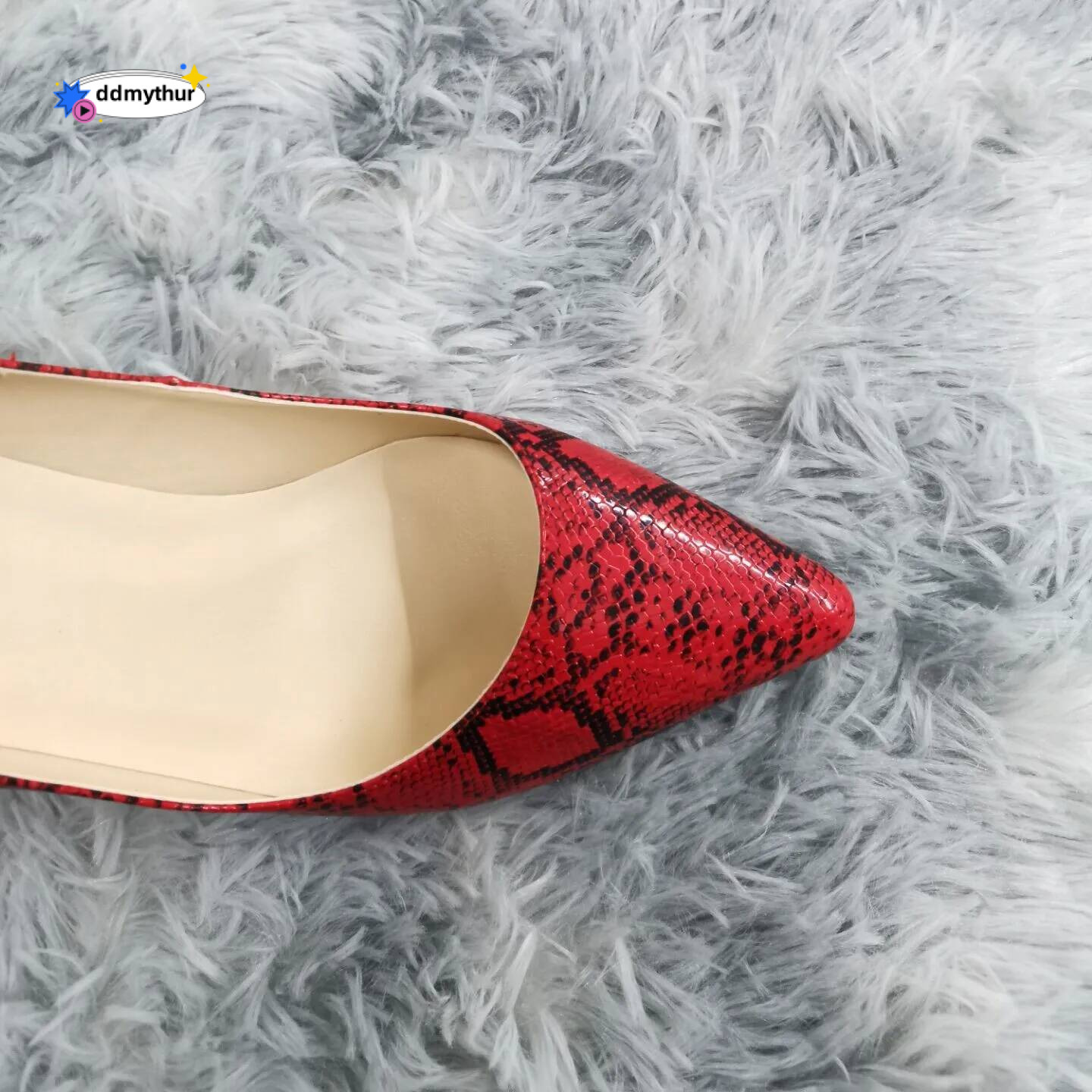13 Style Women's Large Classic Sexy Pointed Toe 9cm mid High Heels Women Pumps Faux Black red Office Party Wedding Shoes ddmythur