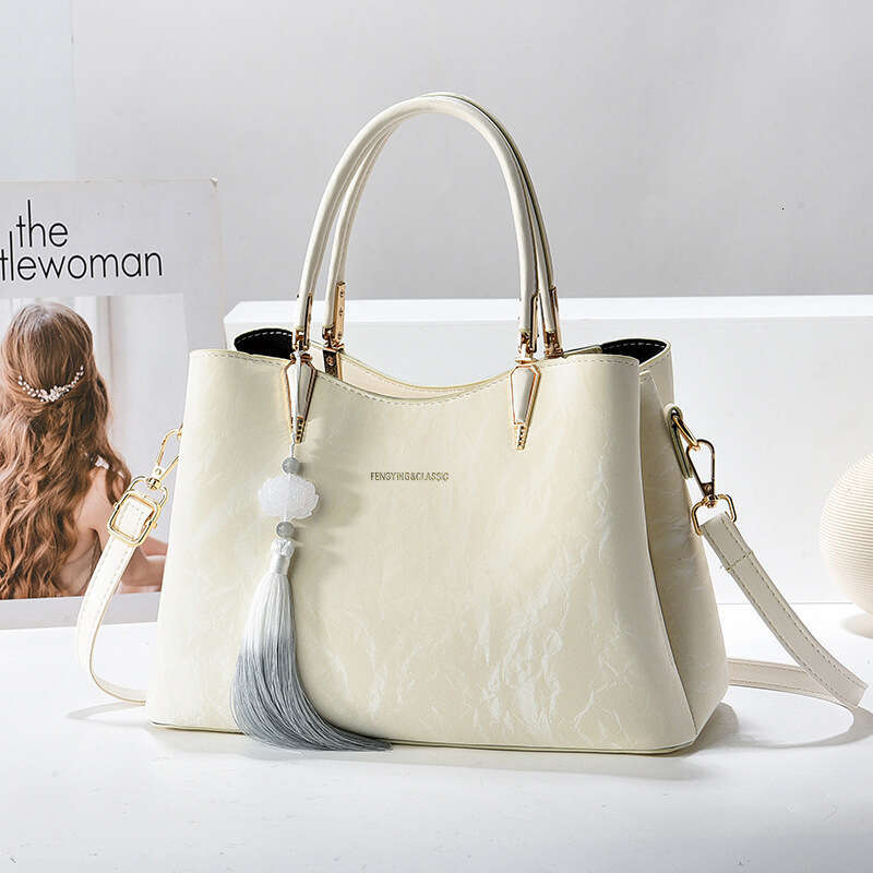 New Chinese style women s handbag with large capacity mother single shoulder crossbody bag bags
