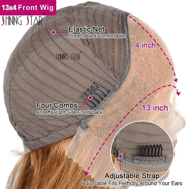 Ginger Blonde Human Hair Wigs For Women 13X4 Body Wave Hd Front Pre Plucked Brazilian Curly Lace Frontal Wig