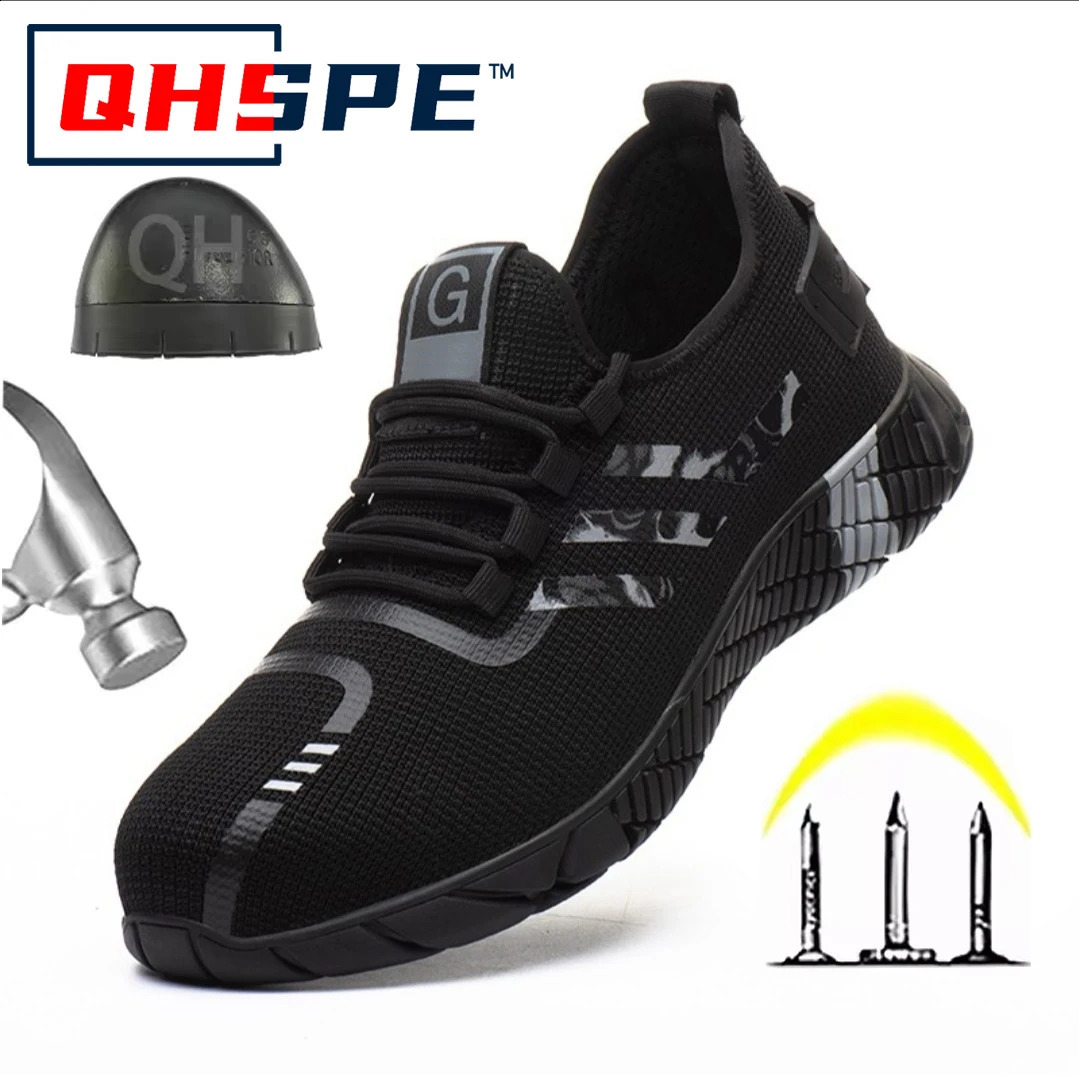 Work Sneakers Mens Safety Shoes Construction steel toe work Shoes Safety boots Mens shoes Puncture proof work summer 250519