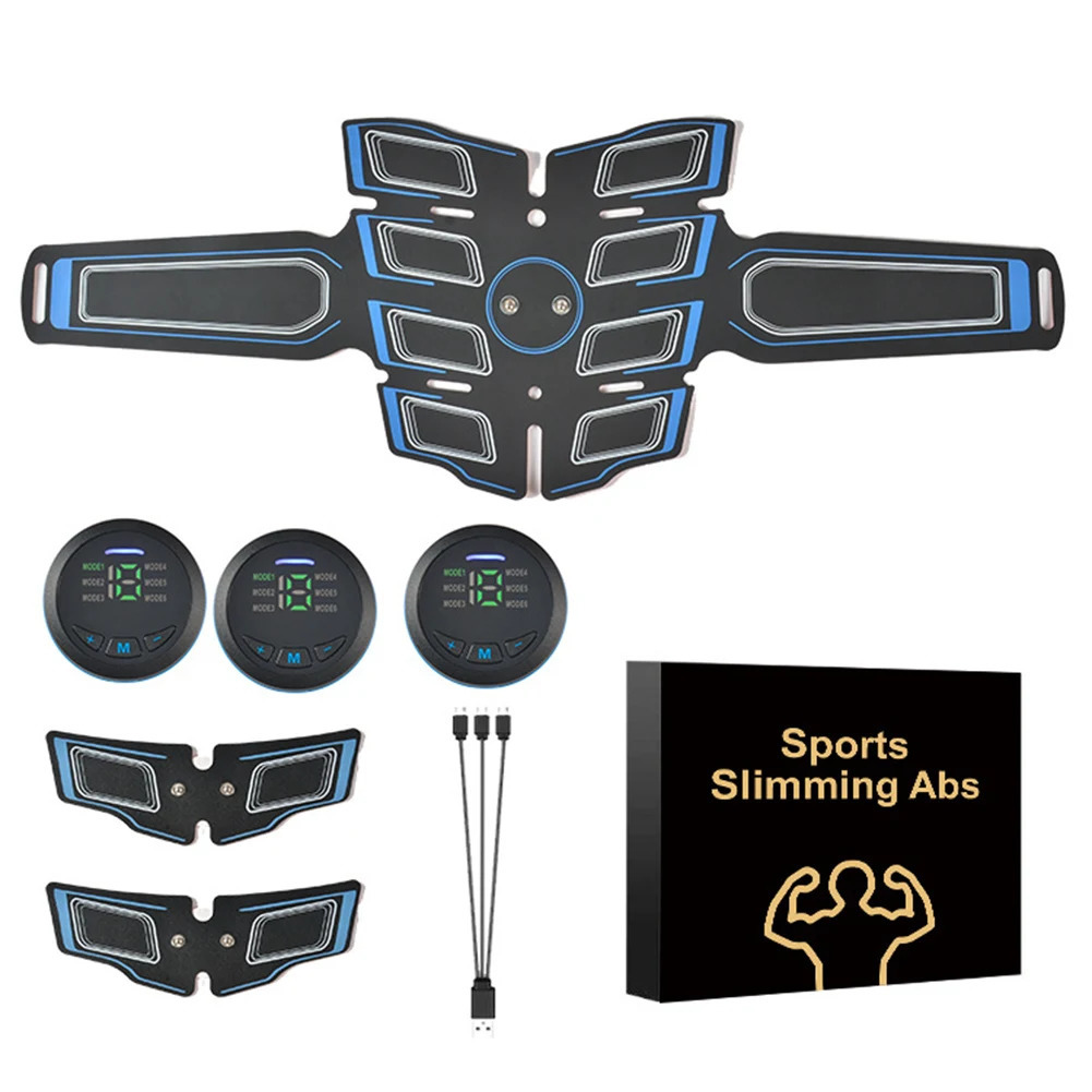 Abdomen-Building Device with Arm Trainer Abdomen Muscle Stimulator Portable Wireless Workout Equipment 6 Modes for Fitness 250512