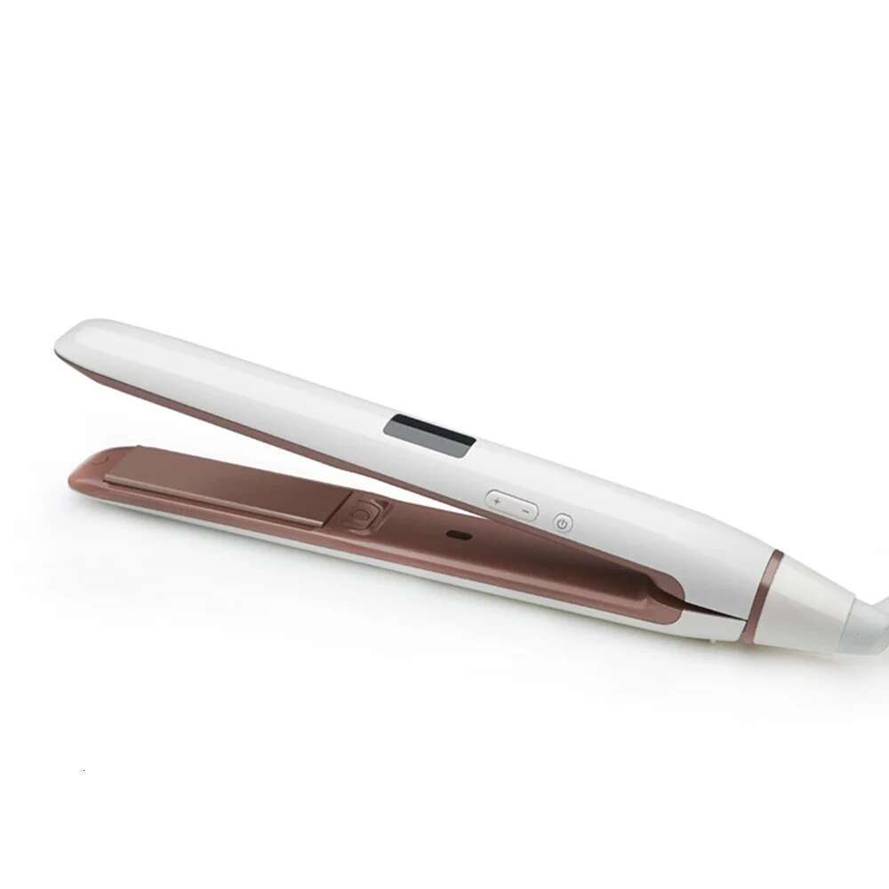 New 2-In-1 Ceramic Professional Curling Iron Rod Curler Straightener Replaceable Lcd Hair Styling Tool