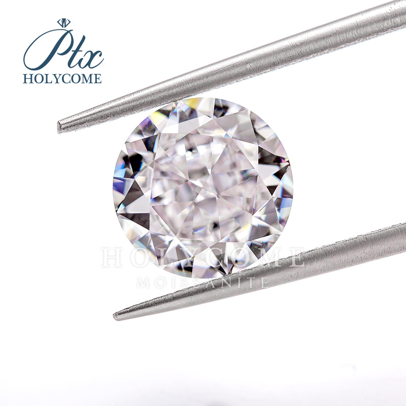 Crushed Ice Cut Moissanite Diamond Test Positive VVS1 Wholesale GRA Certificated Round Shape White D Color Loose Moissanite