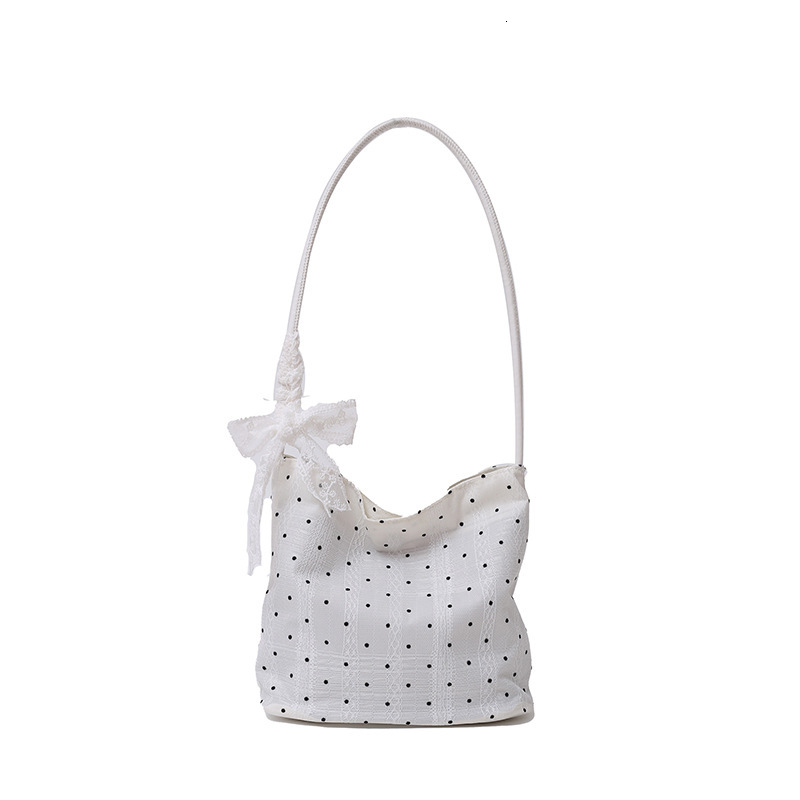 Super popular niche polka dot women's new fashionable multifunctional single shoulder underarm bag, trend lightweight and simple bucket bag