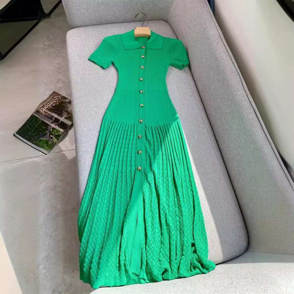 Yuoomuoo Summer Maxi Knit Black Green Long Bodycon Korean Fashion Ruffle Ladies Dresses Elegant Office Women Dress Designer