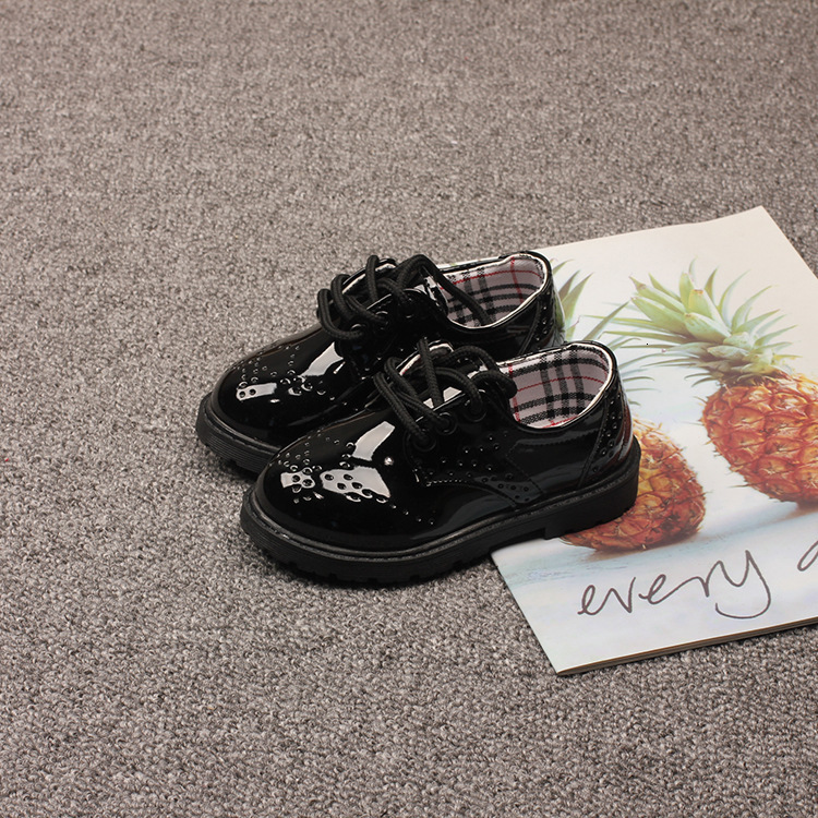 Ddmyshoesvip Children S Spring And Autumn Boys Black Dance British Style Small Leather Shoes Girls Wedding Versatile Performance Shoe Trend