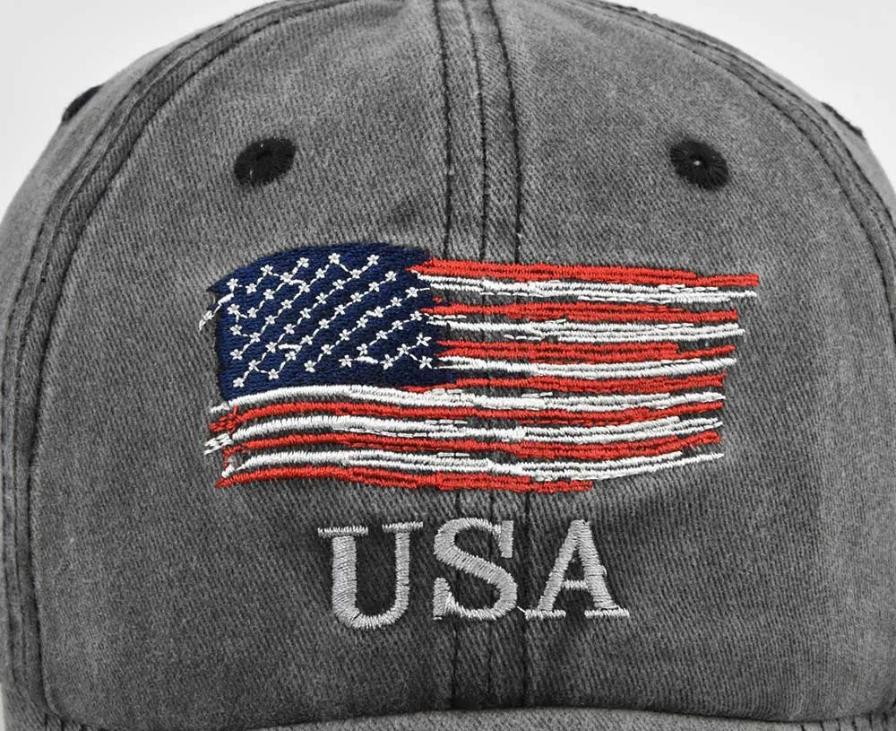 Fashion USA Flag Camouflage Baseball Cap For Men Women Hat Army American Flag Bone Trucker High Quality 250519