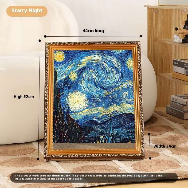 DHpet Four Seasons Universal Toy New Photo Frame Nest Oil Painting Series Plastic Cat Carton