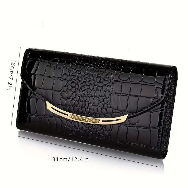 Patent Leather Women's Large Capacity Chain Clutch Single Shoulder Straddle Bag