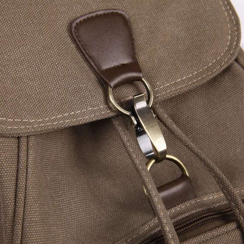 Women Canvas Backpack Female Vintage Pure Cotton Travel Fashion Drawstring Laptop School Bags Shoulder Bag For Teenage Girls