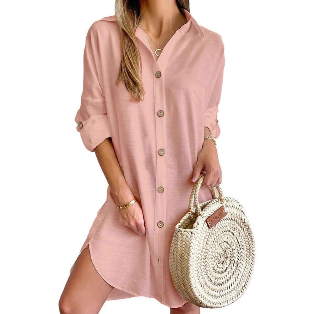 Dress Designer Bodycon Dresses for Women Goth Party Dresses for Women 2025 Autumn Casual Long Sleeved Lapel Button Up Shirt Dress for Women