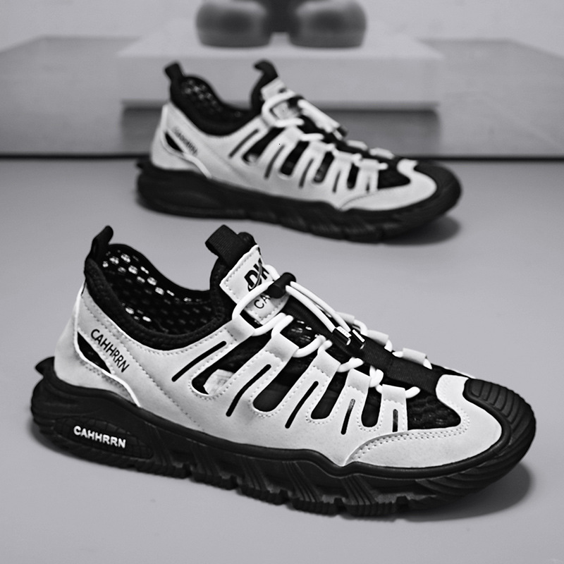 Sandals Summer New Hollow Breathable Mesh For Men S Casual And Versatile Sports Thick Soled River Tracing Casual Shoes Shoes Ddmysaturn