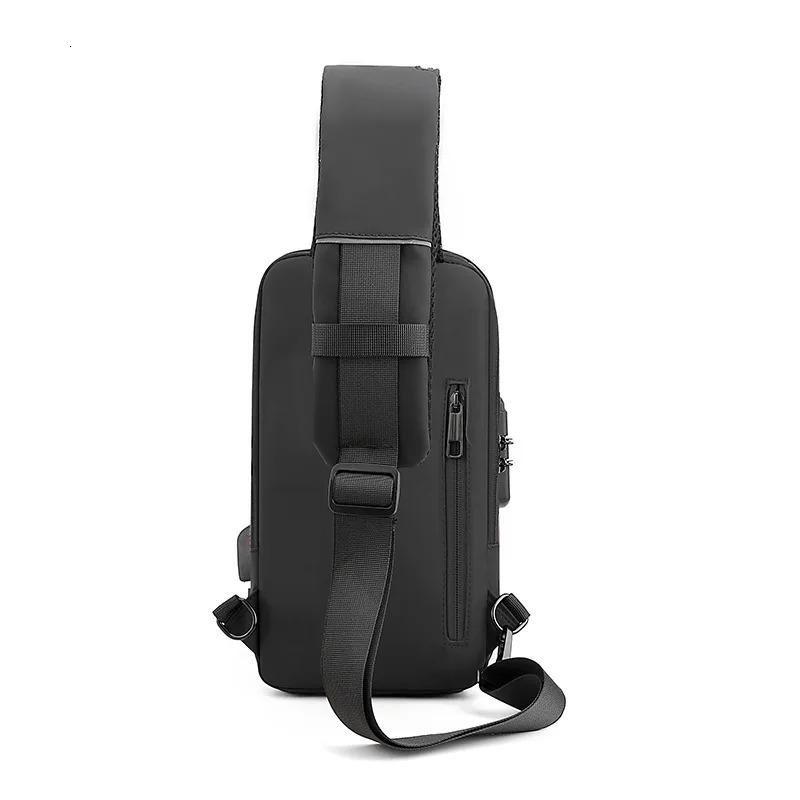 Chest Bag for Men Crossbody Bag Waterproof USB Shoulder Bag Anti-Theft Travel Messenger Chest Sling Pack Fashion er 250519