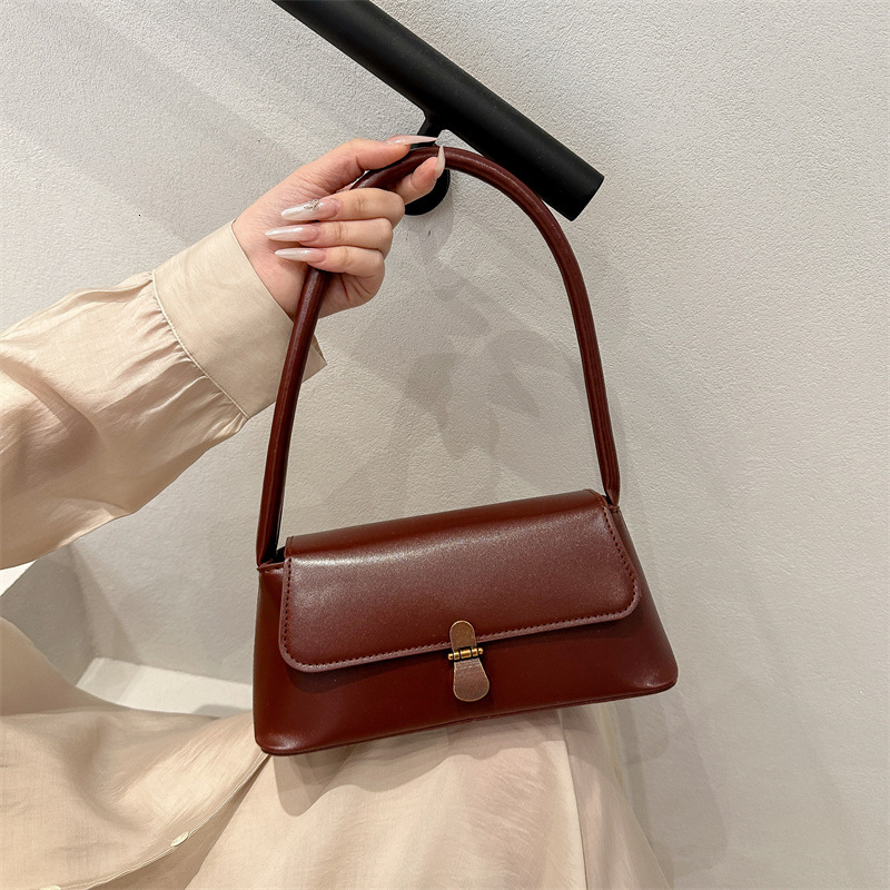 Niche Western style Underarm 2025 New Fashionable PU Handheld Versatile Ins Shoulder Women's Bag
