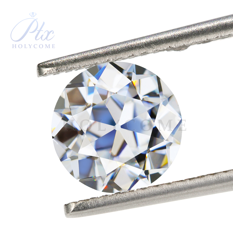 Moissanite European Cut Round Shape Multicolor White D Color VVS1 Loose Gemstone Fashion Making Gift Rings Earring Accessories