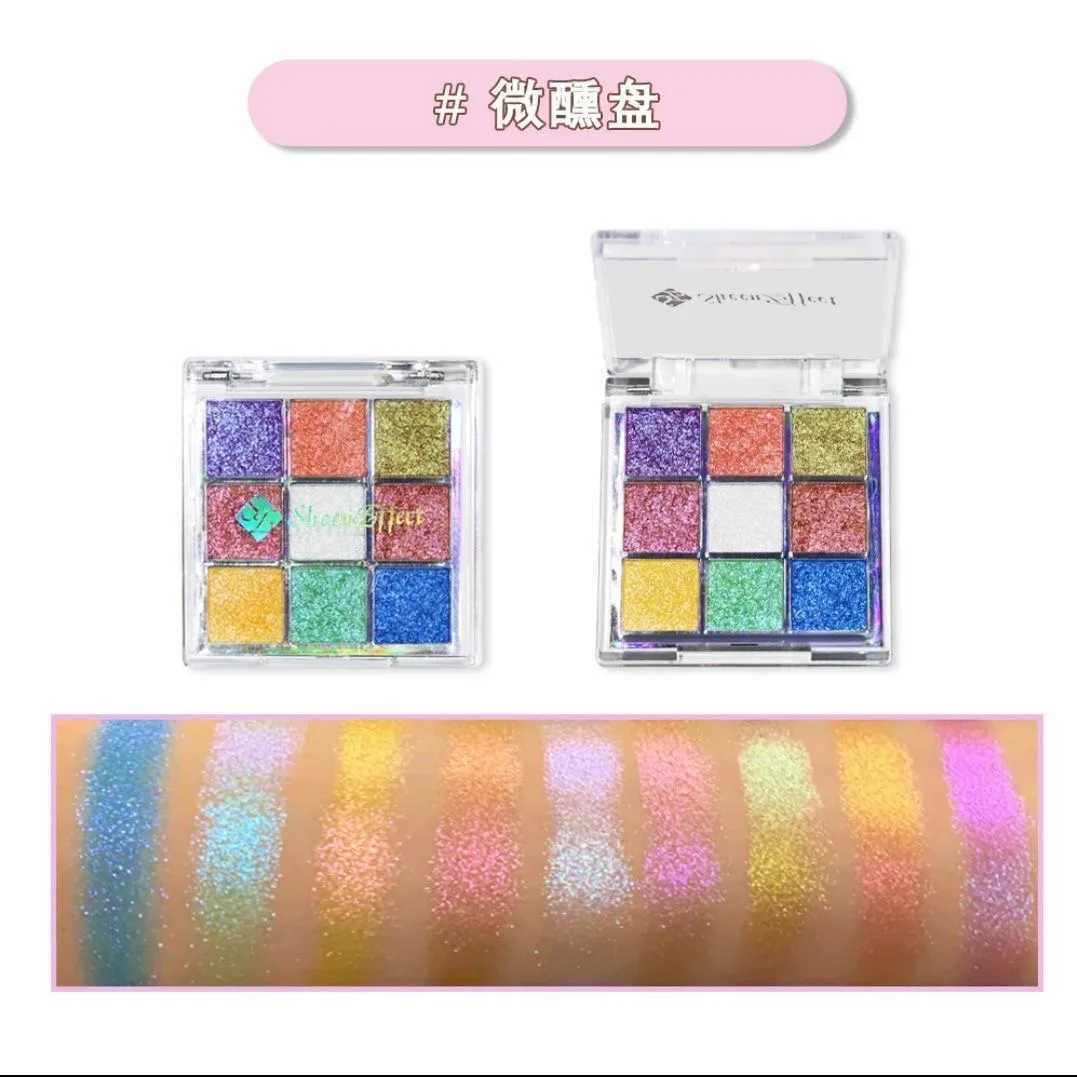 Sheeneffect 9 Color Eyeshadow Plate Chameleon Delicate And Shimmer Eyeshadow Makeup Cosmetics W250520