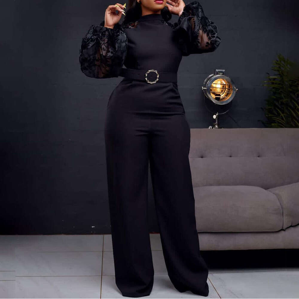 Women's Wear Women's Spring New Long Sleeved High Waist Elegant And Sexy Jumpsuit