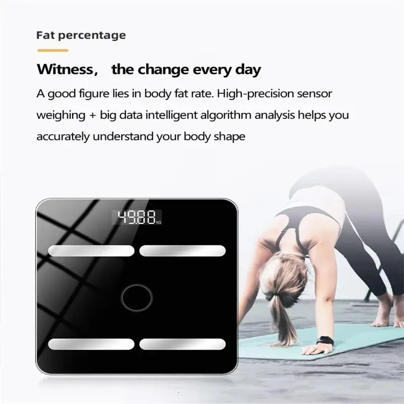 Body Fat BMI Scale Digital Weight Scales Floor lcd display Body Index Electronic Smart Weighing Scales Bathroom Accessories 250513