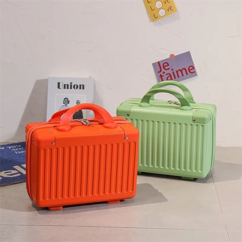 14-inch Makeup Cases Carry-on Hand Suitcase Cosmetic Bag Small Cabin Travel Mini Suitcase Storage Box Women 250519