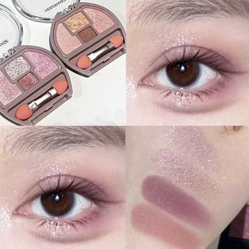 Four-color Eye Shadow Powder Palette Shimmering Glitter Natural Eyelid Silkworm Contour Shadow Natural Tone Pink Eyeliner Makeup W250520