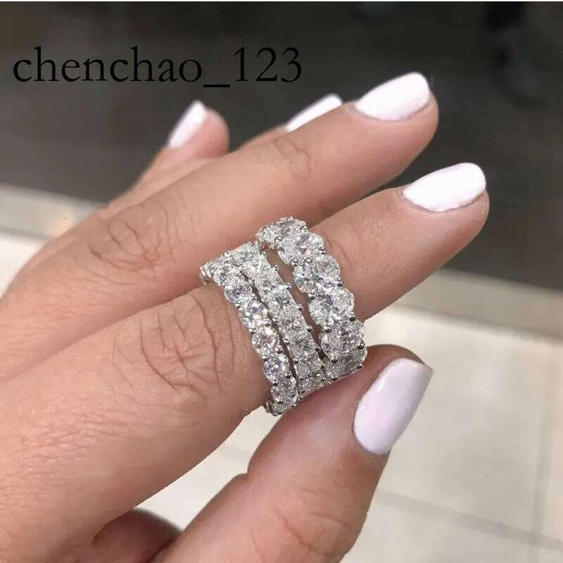 s Sier Cubic Zirconia Ring for Women Engagement Band Wedding Party Gift Size 6-10