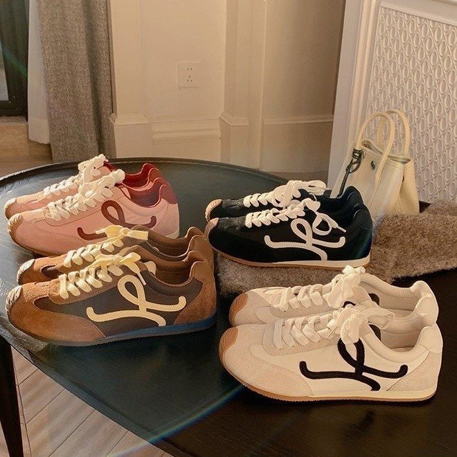 Free shipping Designer Women's Summer 2025 vintage color-blocking thick-soled German training shoes, versatile casual running sneakers