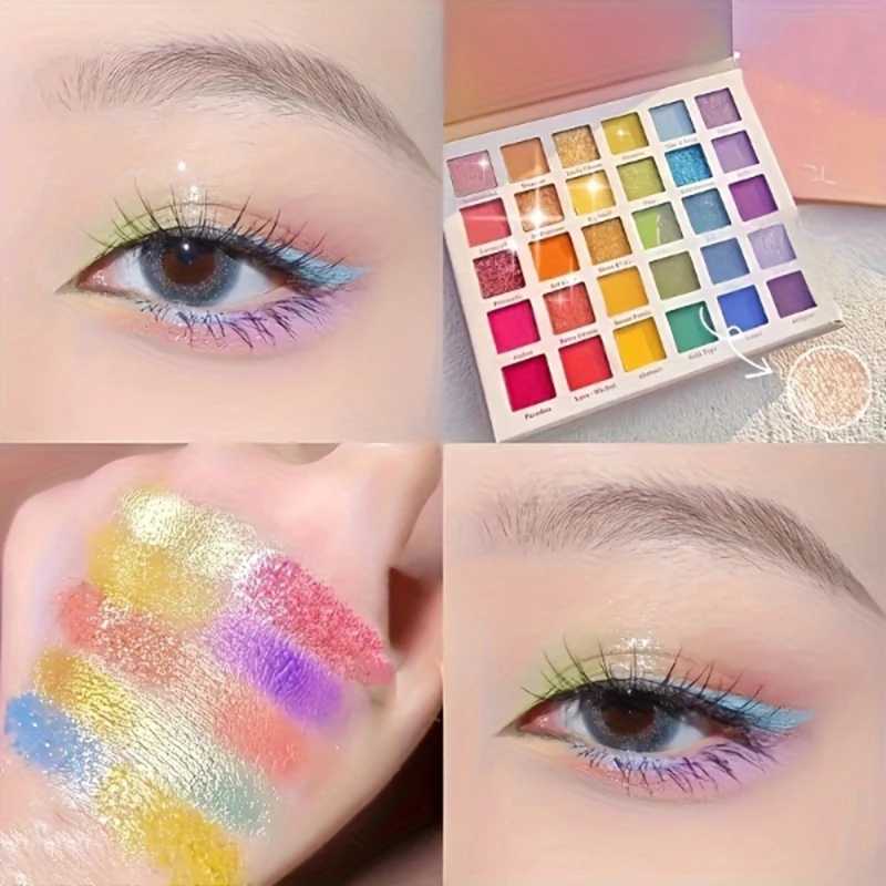 30-Color Eyeshadow Palette Super Brilliant Long-Lasting Matte Shimmer Pearlescent Shade Waterproof Eye Makeup with Large Sequins W250520