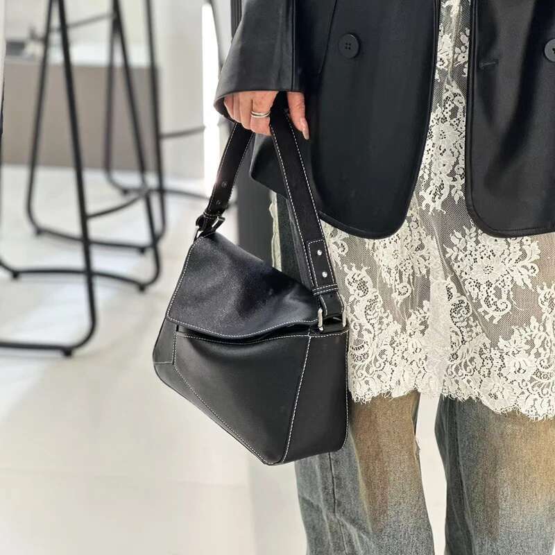 Lady Women's Tote Designer Hand Bag Ladies Genuine Leather Fashion Bags 2024 Rectangular Crossbody Vegetable Cow