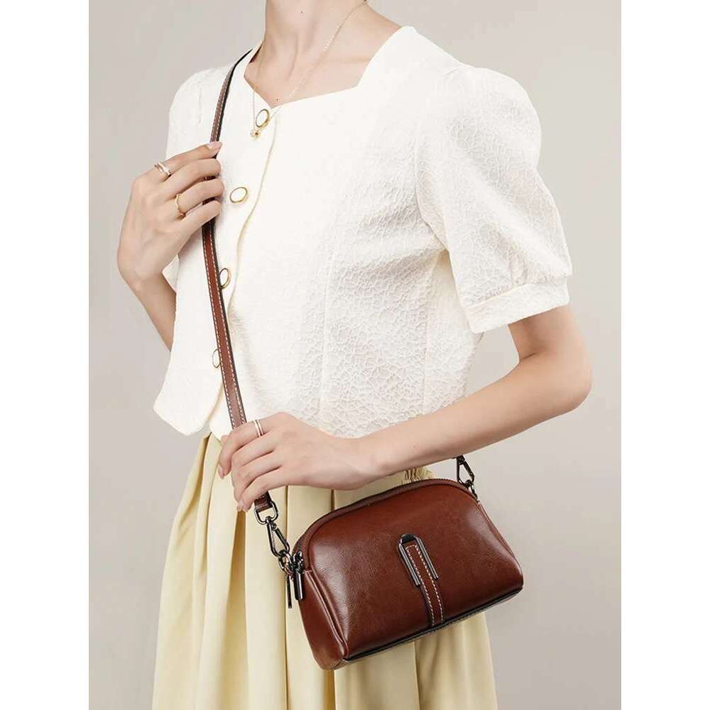 Zency 100% Oil Wax Top Leather Small Crossbody Bags Women Fashion Designer Shoulder Bag For Phone Handbag Purse Messenger