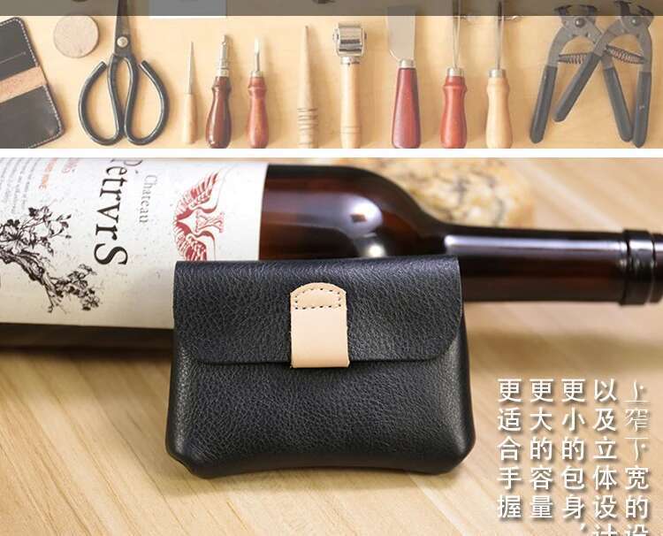 Vintage 100% Handmade Crazy Horse Genuine Leather Holder Wallet Men's Credit Card Cover Large Capacity Black MC-913
