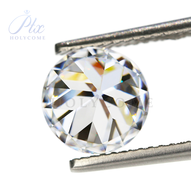 Moissanite European Cut Round Shape Multicolor White D Color VVS1 Loose Gemstone Fashion Making Gift Rings Earring Accessories