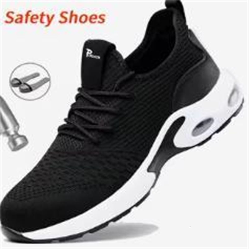 Lightweight Men Safety Shoes Steel Toe Cap Work Sneakers Men Protective ShoesIndestructible Shoes 250519