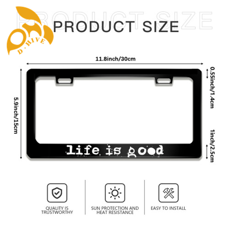 Free Shipping new designer customized Exterior Accessories License Plate Frames printing black