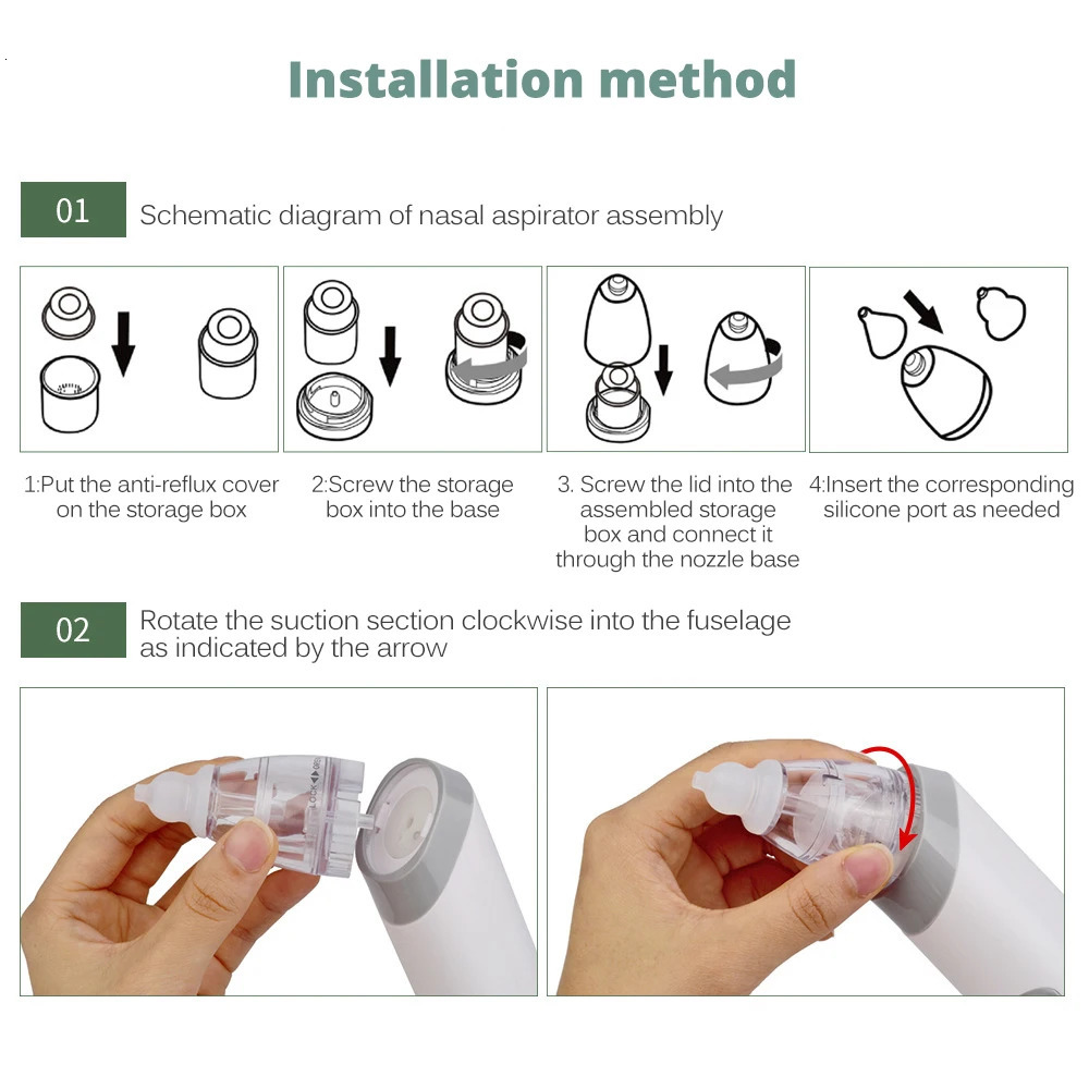 Baby Nasal Aspirator Adjustable suction Nose Cleaner born infantil Safety Sanitation Nasal dischenge patency tool 250513