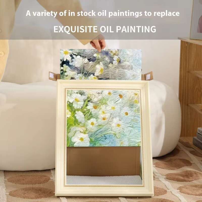 DHpet Four Seasons Universal Toy New Photo Frame Nest Oil Painting Series Plastic Cat Carton
