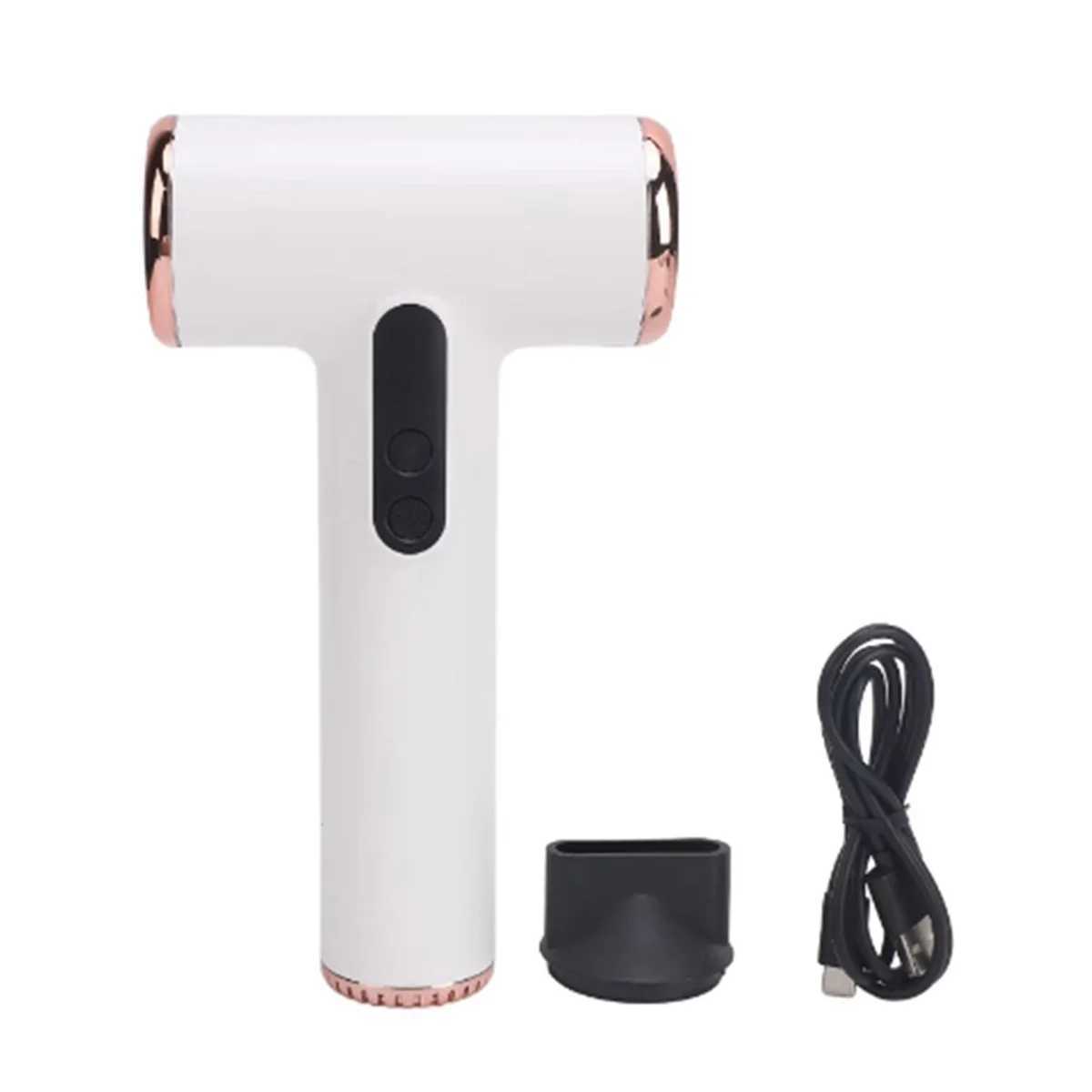 New Cordless Hair Dryer 3 Speeds 3 Temp USB Rechargeable Portable Small Blow Dryer with Digital Screen for Dorm Camping z250520