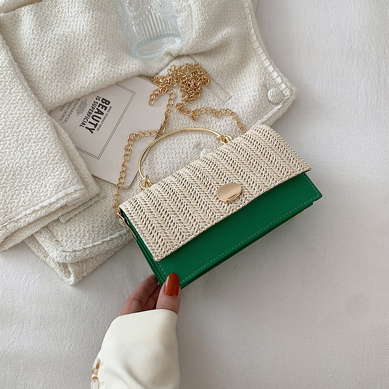 Free Delivery Designer Bag Spring Western For Women 2025 Knitted Simple And Fashionable Korean Edition Texture Chain Trendy Crossbody Small Square Bag