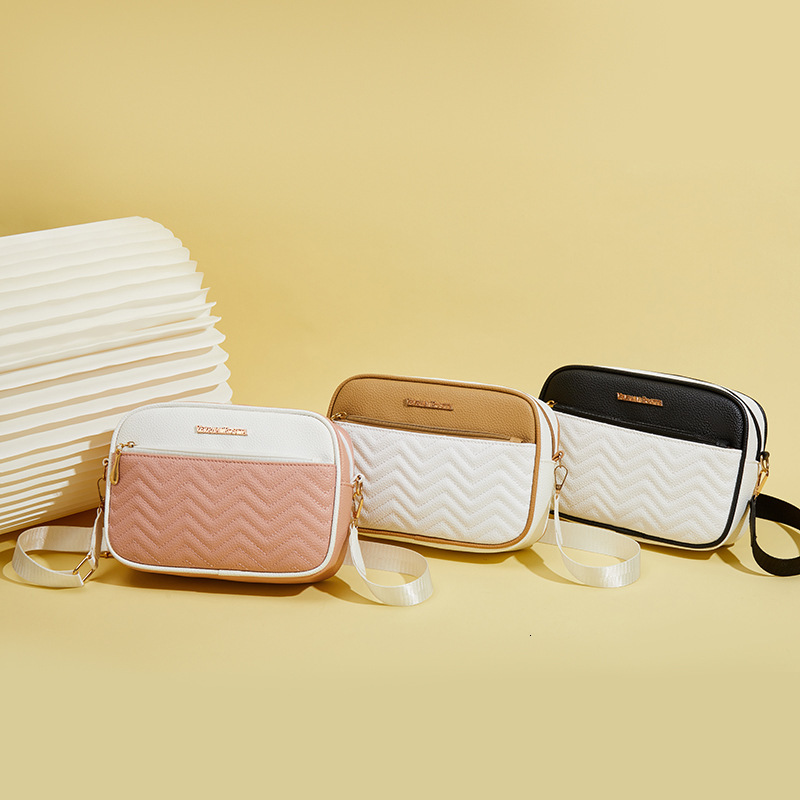 Women's double-layer square 2025VR new bag women's work commuting crossbody small shoulder bag