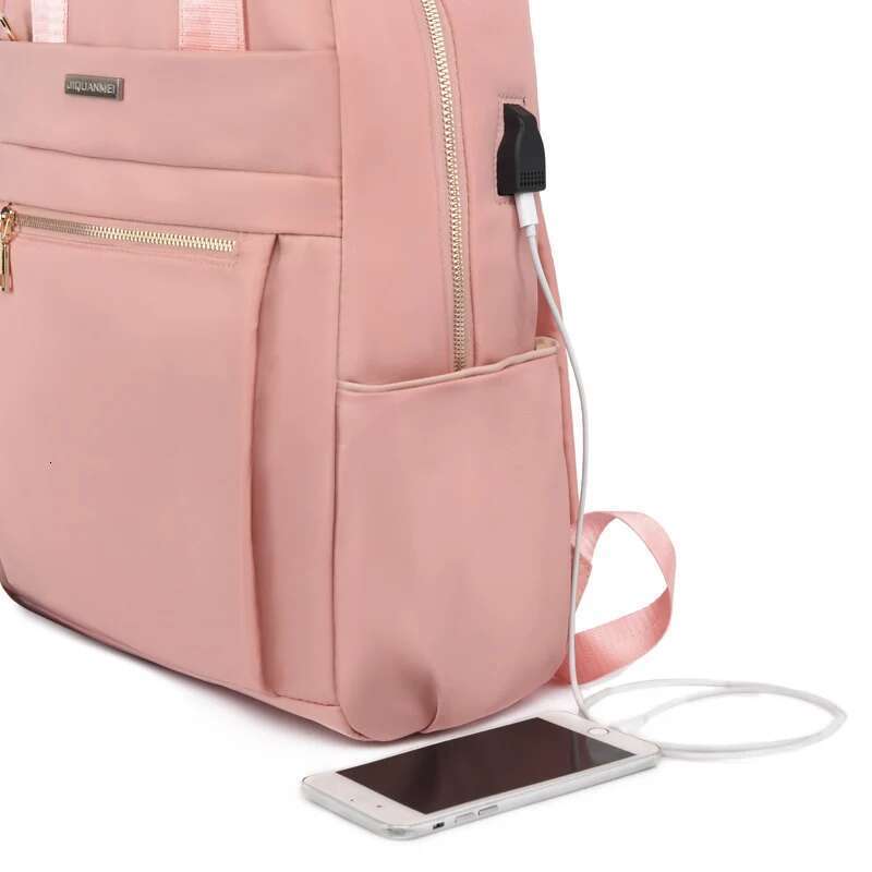 Women & Men Waterproof Backpack USB Charging Solid Oxford Fabric College School 15 Inch Laptop Bag New Designer Travel Backpacks