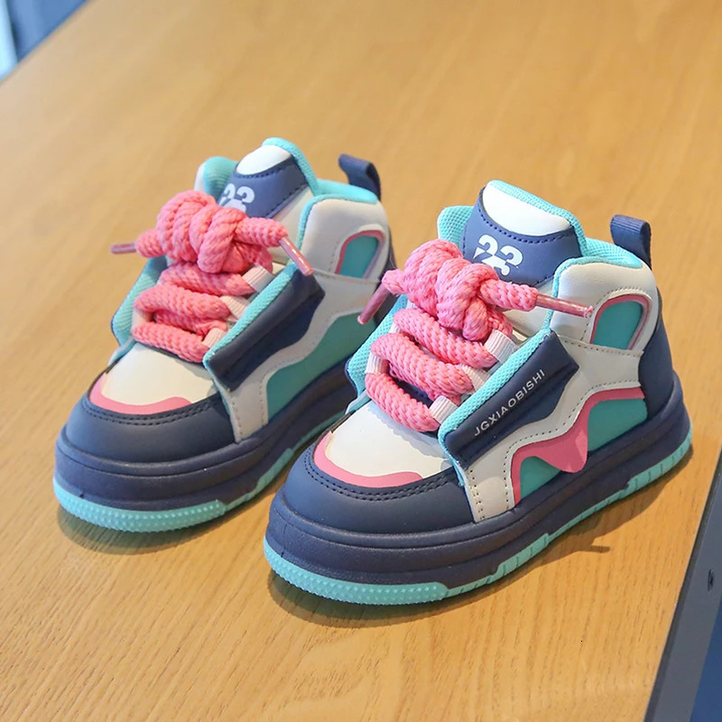 Childrens Spring Autumn Sports Shoes Boys Casual Trend Board Shoes High Top Girls Fashion Dopamine Running Shoes Sneakers 250519