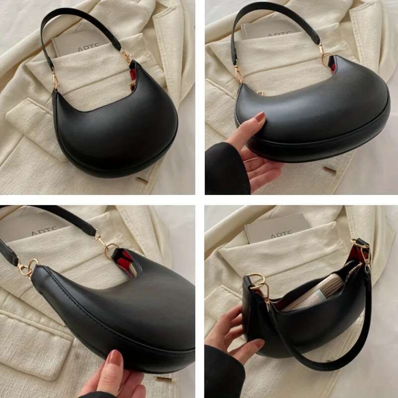 New Fashionable High-End Moon-Shaped Baseball Bag, Showing , Women's Single Shoulder Bag