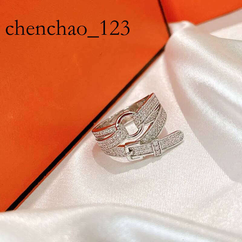 s Designers Sier Ring for Women Fashionable and Versatile Jewelry Woman Top Quality Personality Creative Adjustable Belt Buckle Rings Very Good