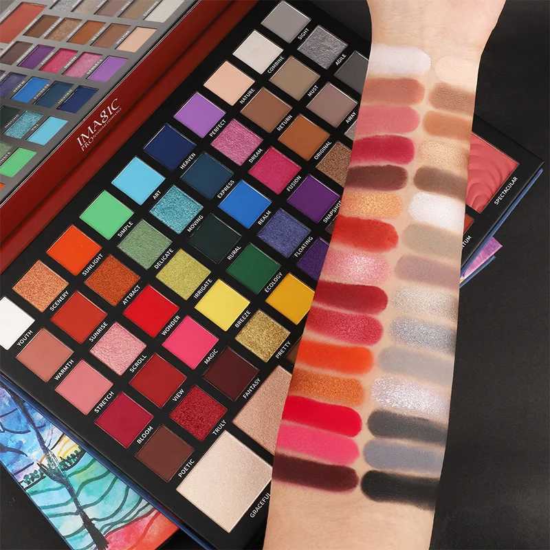 IMAGIC 56 Color Terraced Eyeshadow Pearlescent Matte Polarized European American Eyeshadow Palette Stage Makeup Artist W250520