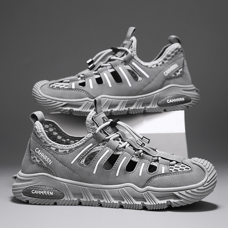 Sandals Summer New Hollow Breathable Mesh For Men S Casual And Versatile Sports Thick Soled River Tracing Casual Shoes Shoes Ddmysaturn