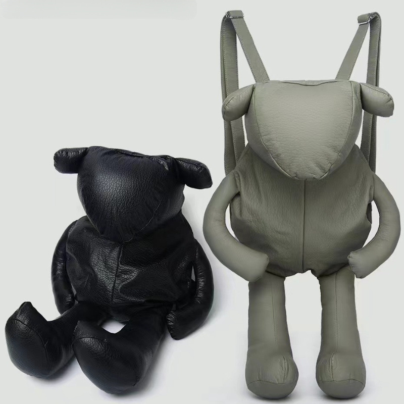 Fashionable, creative, personalized, violent bear backpack, large capacity, Japanese and Korean trend, simple shoulder bag